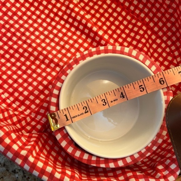 Two Red White Gingham Baskets Heritage Mint Round & Unbranded Oval Chip & Dip - Picture 5 of 15